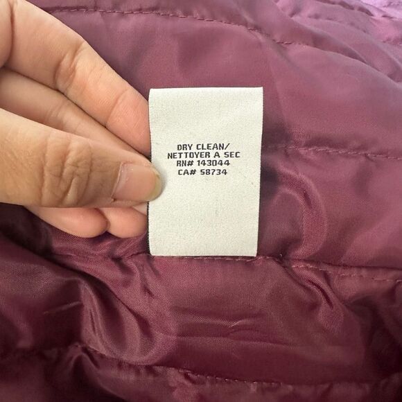 BELLE BADGLEY MISCHKA Burgundy Fleece & Faux Fur Trimmed Hooded Parka sz Medium‎ - Picture 10 of 11